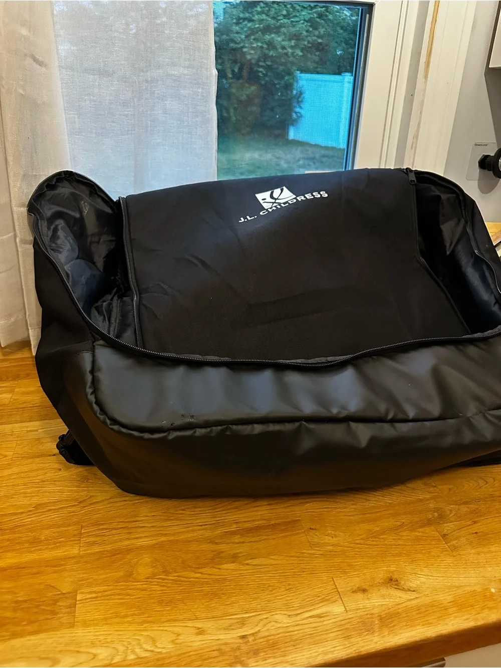 Black Travel Duffel with Shoulder Straps